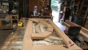 Mahogany curve layout for custom exterior doors